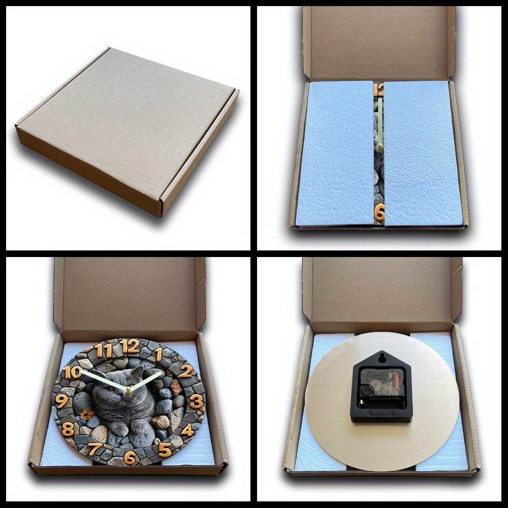 British Shorthair Cat Silent Wall Clock - Montero Milan