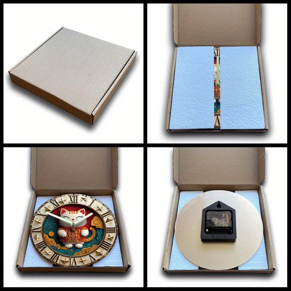 Lucky Cat Silent Wall Clock - Montero Milan