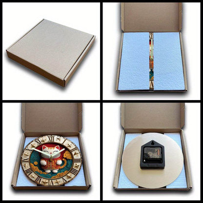 Lucky Cat Silent Wall Clock - Montero Milan