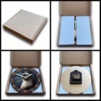 Siamese Cat Silent Wall Clock - Montero Milan