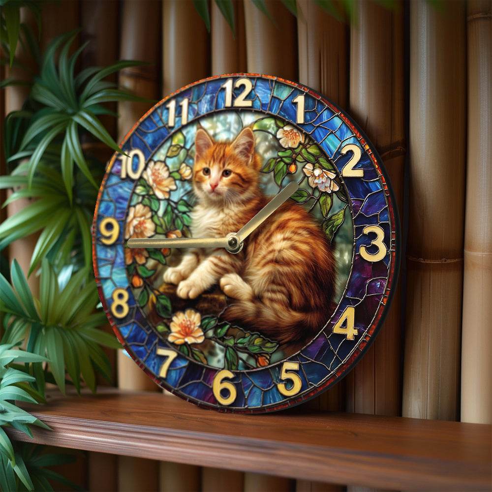 Silent Kitten Wall Clock Perfect Cat Lover Decor - Montero Milan
