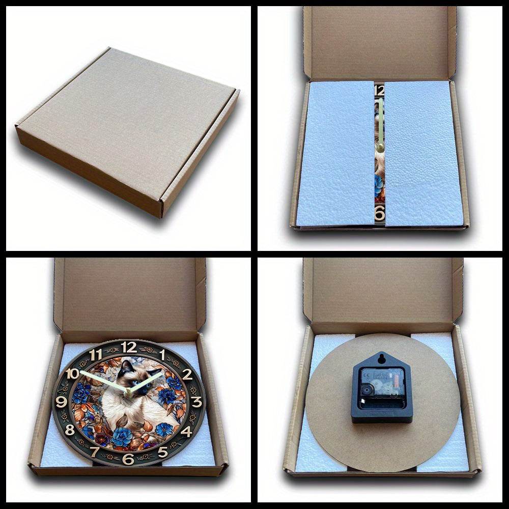 Silent Siamese Cat Wall Clock - Montero Milan
