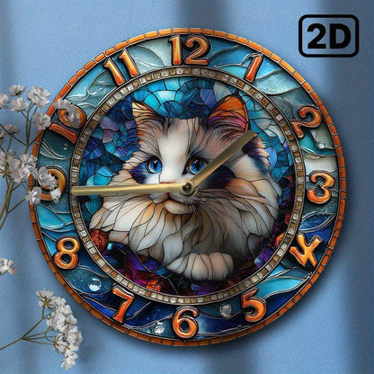 Persian Cat Silent Wall Clock - Montero Milan