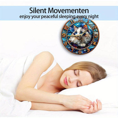 Persian Cat Silent Wall Clock - Montero Milan