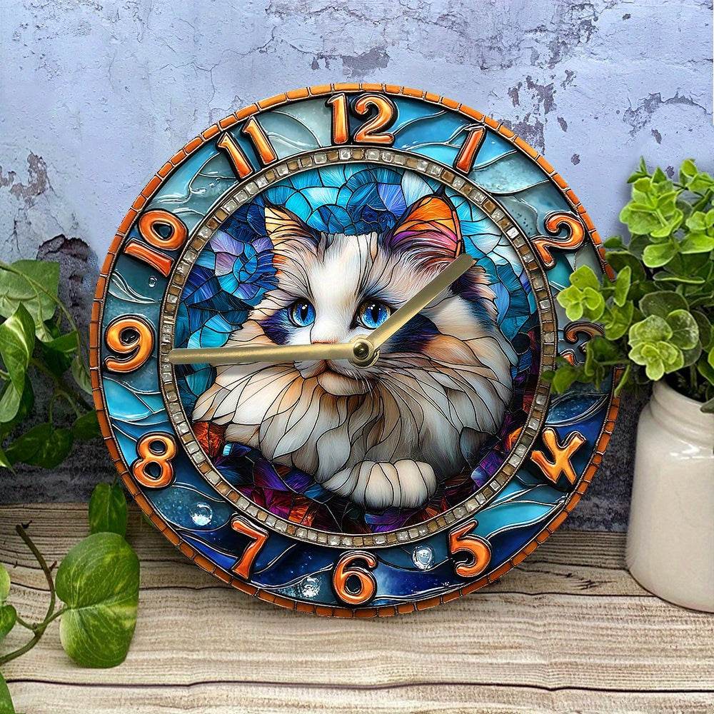 Persian Cat Silent Wall Clock - Montero Milan