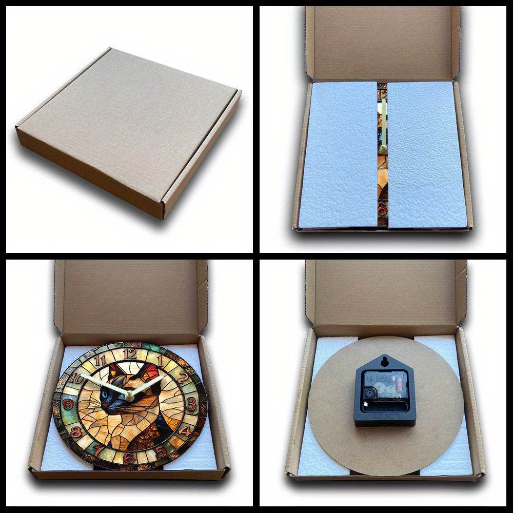 Charming Siamese Cat Silent Wall Clock Decor - Montero Milan