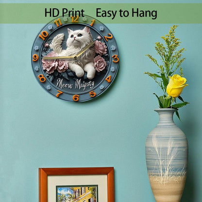 Persian Cat Silent Wall Clock Decor Gift - Montero Milan