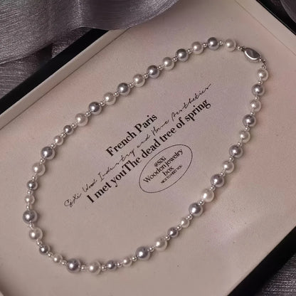Women'S Elegant Freshwater Pearl Necklace with Shell - Classic Bohemian Style, Versatile Accessory for Daily Wear and Parties, Perfect Valentine'S Day Gift, All-Season Freshwater Pearls Necklace