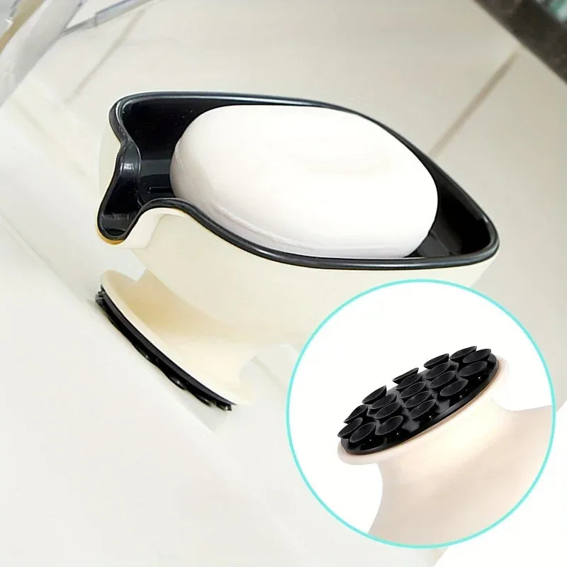 Montero Milan Drain soap dish, soap holder, bathroom drain soap rack, household suction cup soap box without drilling, scented soap holder, scented soap tray, bathroom soap container and storage