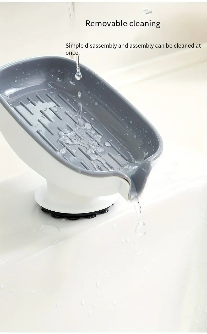 Montero Milan Drain soap dish, soap holder, bathroom drain soap rack, household suction cup soap box without drilling, scented soap holder, scented soap tray, bathroom soap container and storage