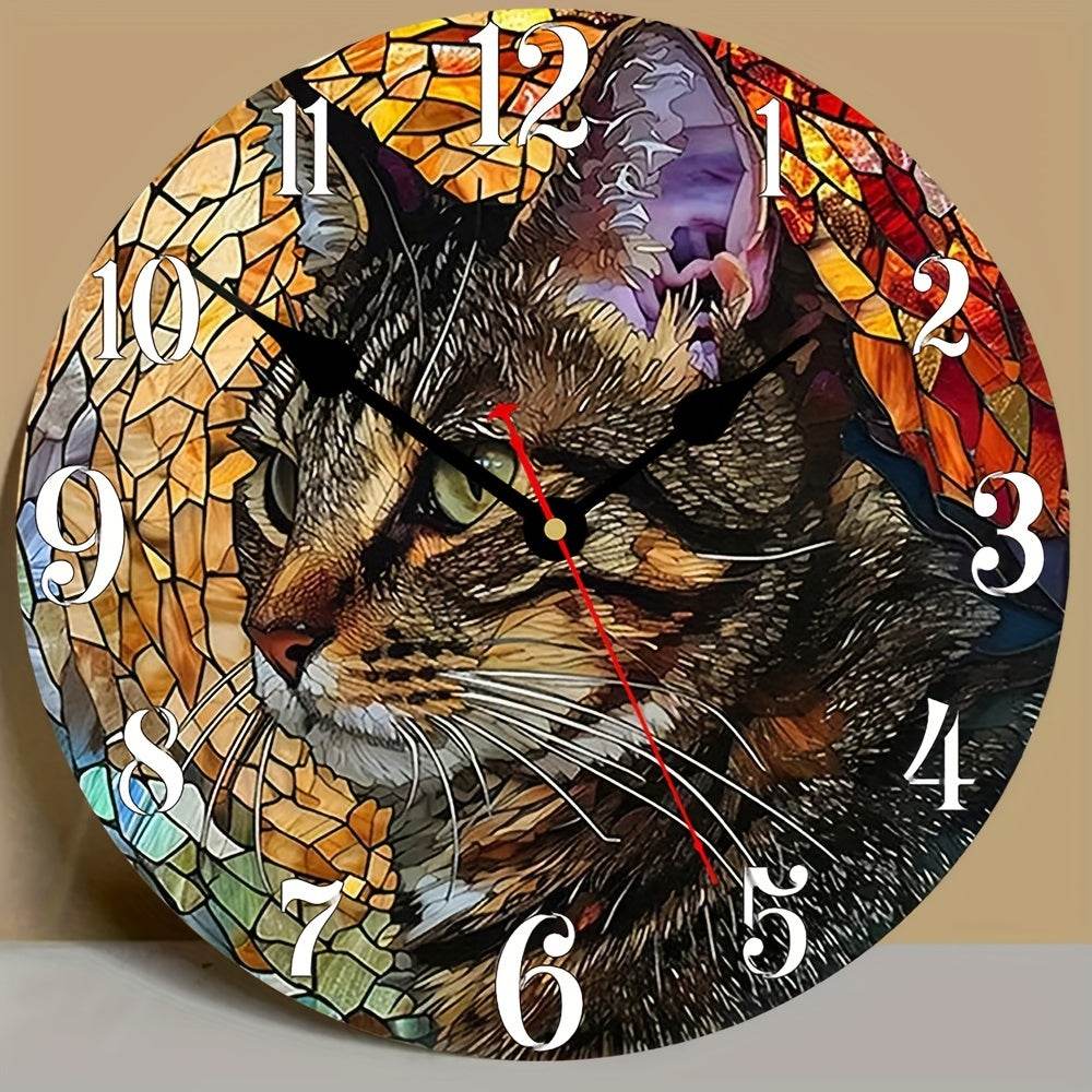 Cat Mosaic Wall Clock Perfect for Pet Lovers - Montero Milan