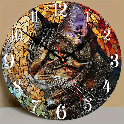 Cat Mosaic Wall Clock Perfect for Pet Lovers - Montero Milan