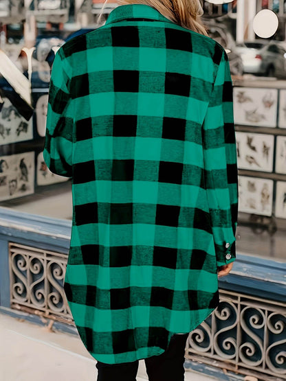 Relaxed Fit Plaid Shacket - Montero Milan