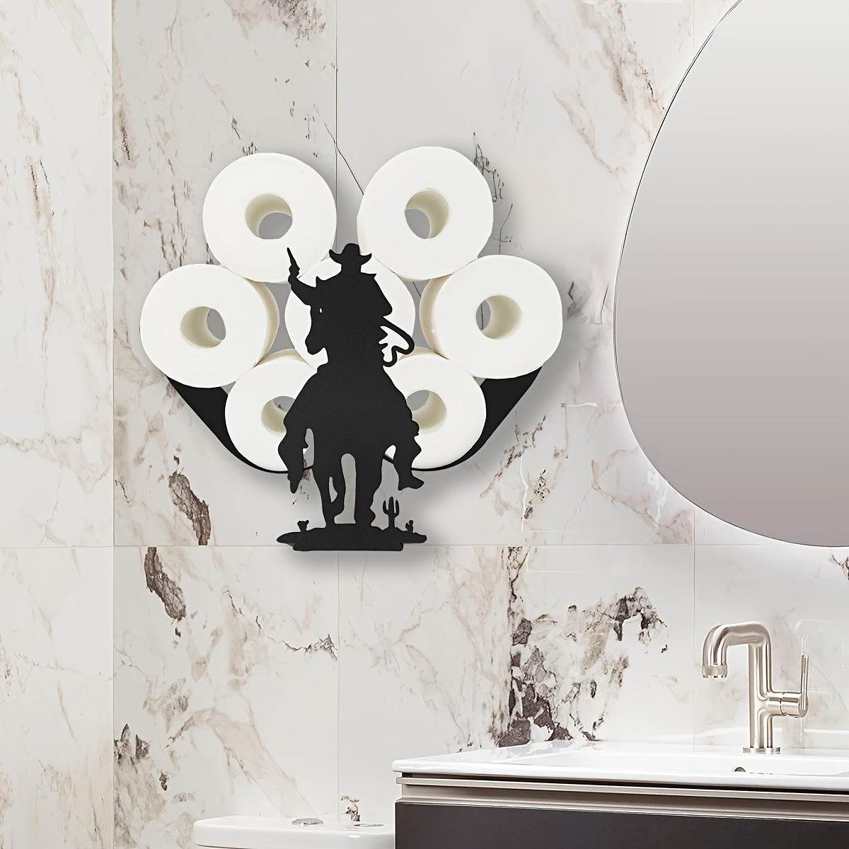 Western Cowboy Toilet Paper Holder Rack - Montero Milan