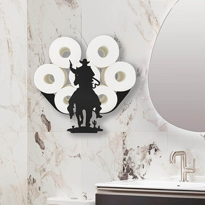 Western Cowboy Toilet Paper Holder Rack - Montero Milan