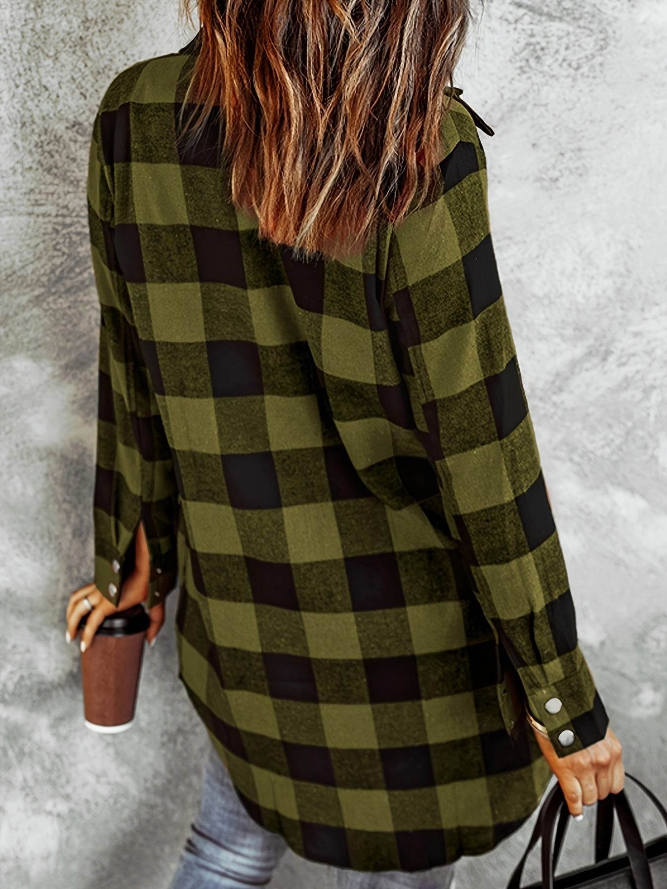 Relaxed Fit Plaid Shacket - Montero Milan