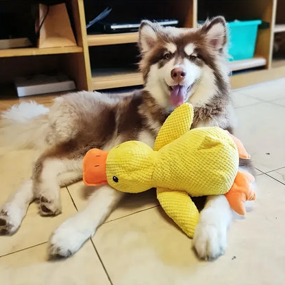 SweetS Large Dog Chew Toy - Heavy-Duty Plush Chew Proof Duck, Interactive Squeaker, for Puppies & Adult Dogs, Teeth Cleaning, No Batteries Needed, Safe for Aggressive Chewers - Ideal for Golden Retrievers, Corgis, Cats - Dura