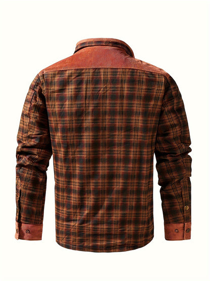 Fleece-Lined Plaid Jacket