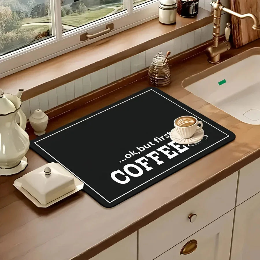 Montero Milan Coffee Machine Water Absorbent Mat, Kitchen Countertop Drainage Mat - Perfect for Easter, Birthday, Mother's Day, Halloween, and Christmas Gifts