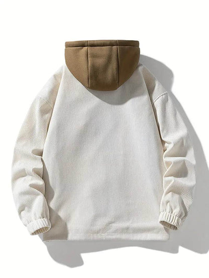 False Two-Piece Hooded Basketball Jacket - Montero Milan