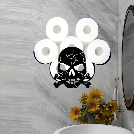 Skull Toilet Paper Holder Rack - Montero Milan