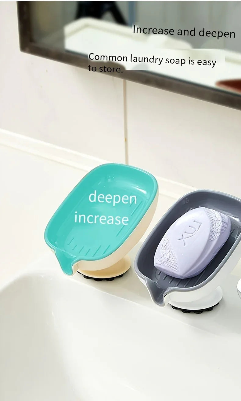 Montero Milan Drain soap dish, soap holder, bathroom drain soap rack, household suction cup soap box without drilling, scented soap holder, scented soap tray, bathroom soap container and storage
