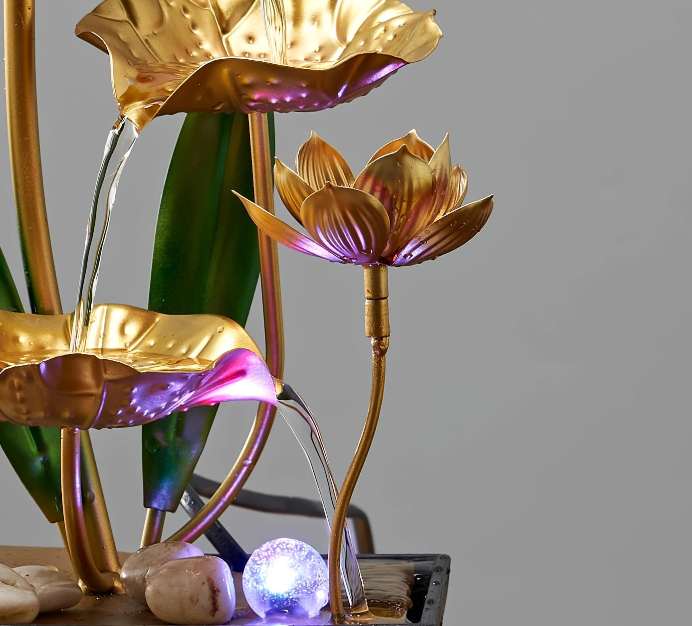 Gold Lotus Indoor Fountain Humidifier