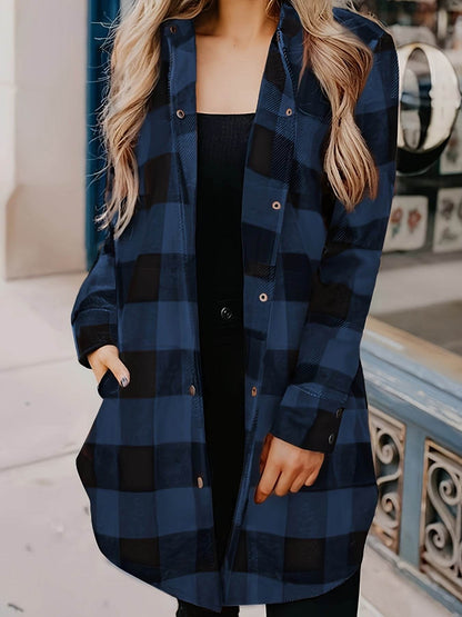 Relaxed Fit Plaid Shacket - Montero Milan
