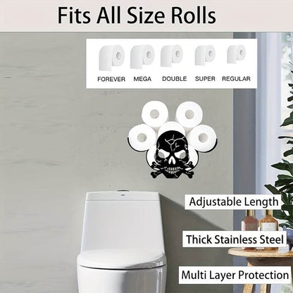 Skull Toilet Paper Holder Rack - Montero Milan
