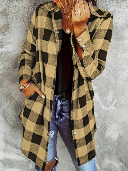Relaxed Fit Plaid Shacket - Montero Milan