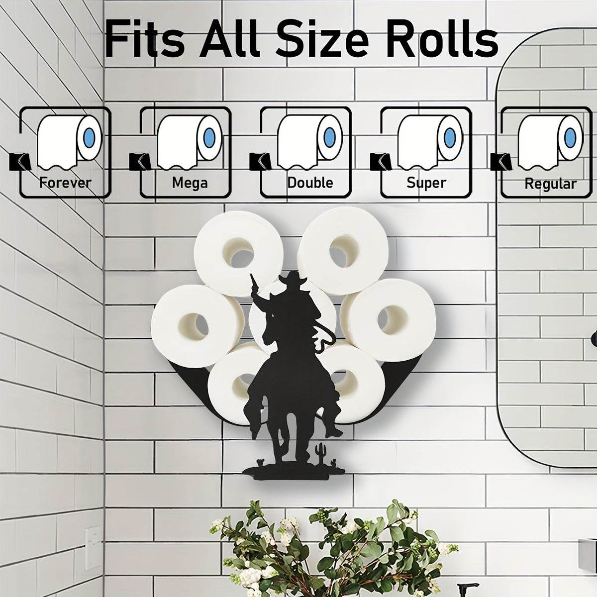 Western Cowboy Toilet Paper Holder Rack - Montero Milan