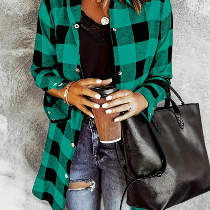 Relaxed Fit Plaid Shacket - Montero Milan