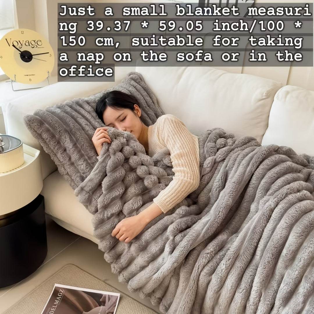 Luxe Faux Rabbit Fur Throw Blanket - Montero Milan