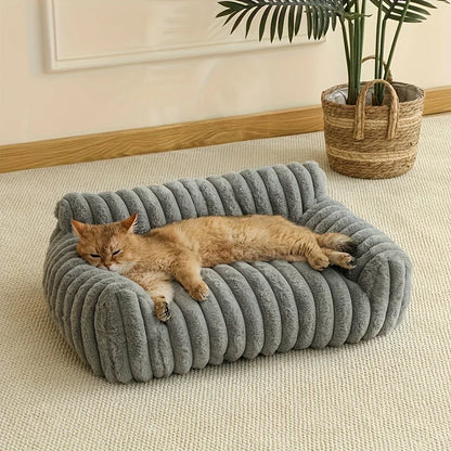 Comfortable Cat Sofa, Cute Soft Cat Bed, Breathable Cat House, Sleeping Basket for All Sizes of Cats, Suitable for All Seasons, Comfortable Pet Bed, Modern Pet Furniture