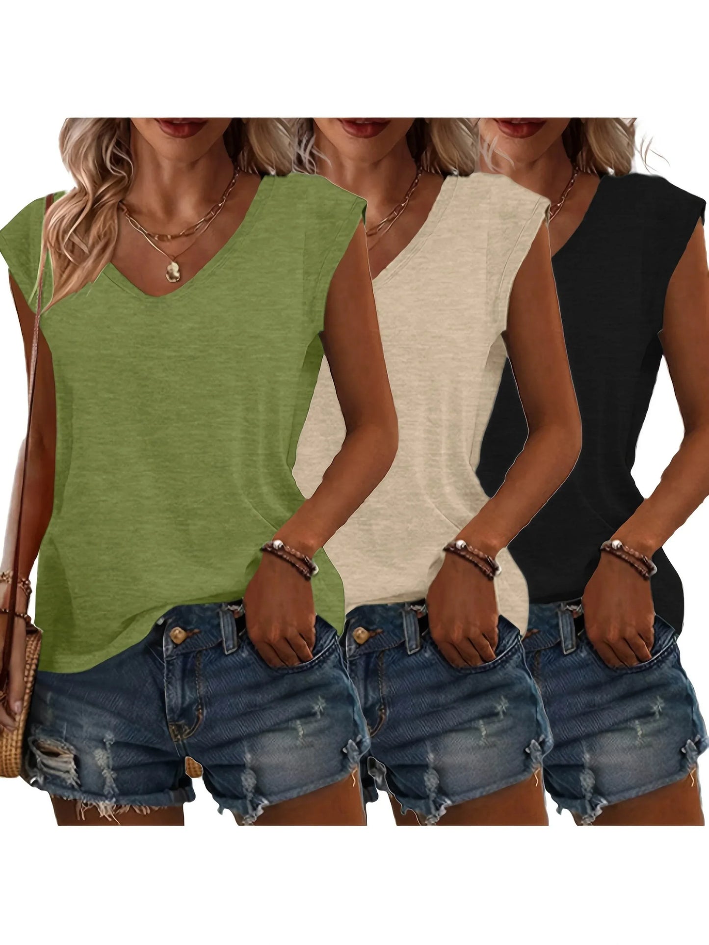 Classic V-Neck Tee (3-Pack Set) - Montero Milan