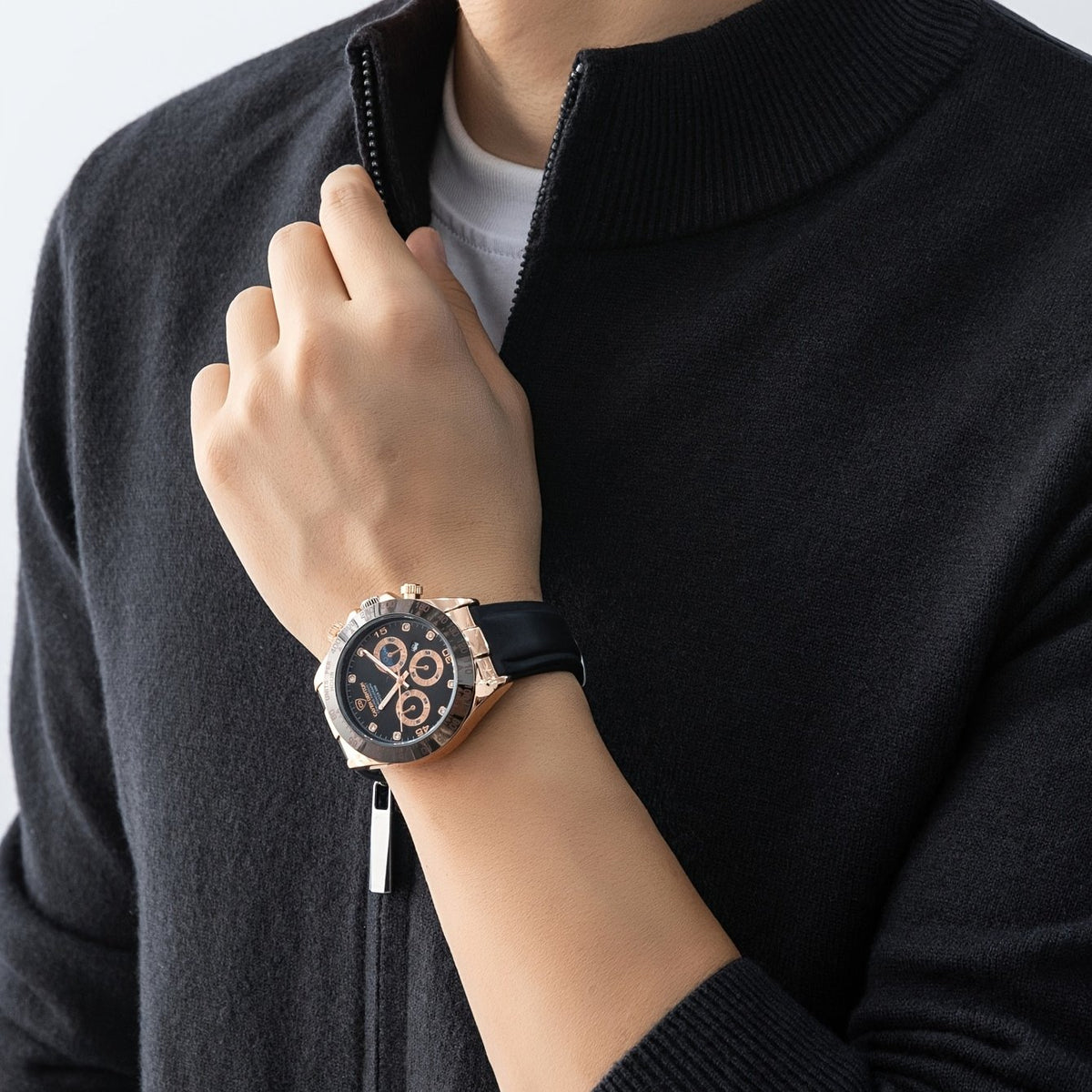 2025 New Christmas Gift Men's Zipper Knit Cardigan Jacket for Outdoor Casual Gatherings, Wearable in Spring, Autumn, and Winter, Wool Blend Material - Dark Gray / NZ 34