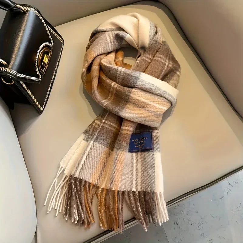 British Classic Australian Scarf - Vintage Striped Unisex Winter Warm Scarf