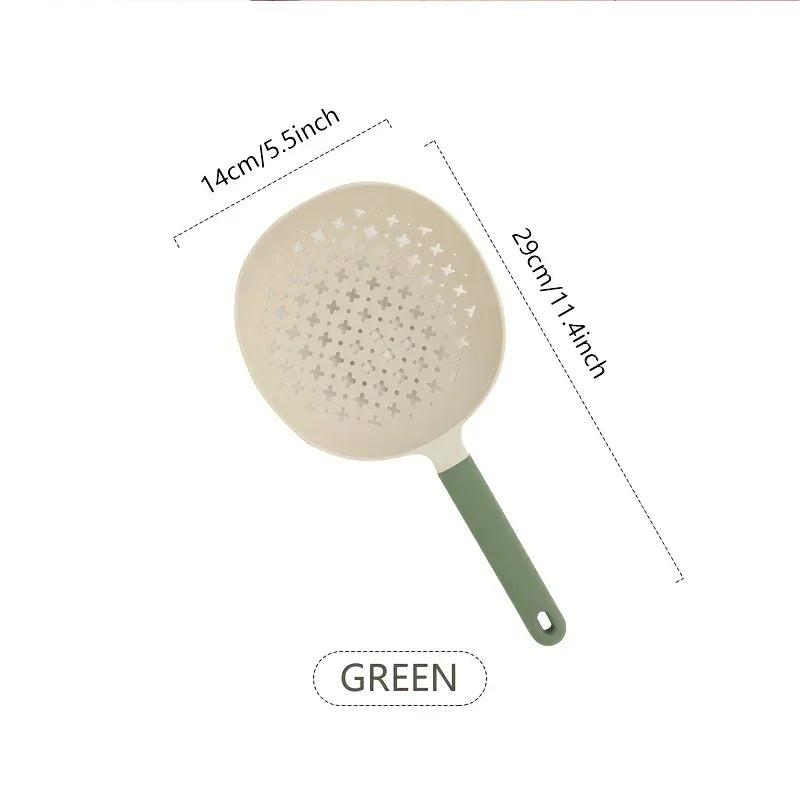 Montero Milan 1pc, Kitchen Colander, Kitchen Household Large Plastic Drain Long Handle Spoon, Salvage Noodle Dumpling High Temperature Resistant Colander Kitchen Stuff Kitchen Accessories Baking Supplies