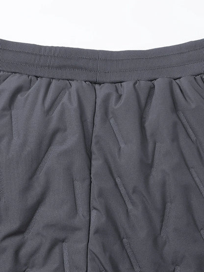 Men'S and Women'S Thickened Winter Jogger Pants with Plush Fleece Lining - Warm, Leak-Proof, Windproof, Adjustable Drawstring Waist, Zipper Pockets, Solid Color for Casual Home and Outdoor Use