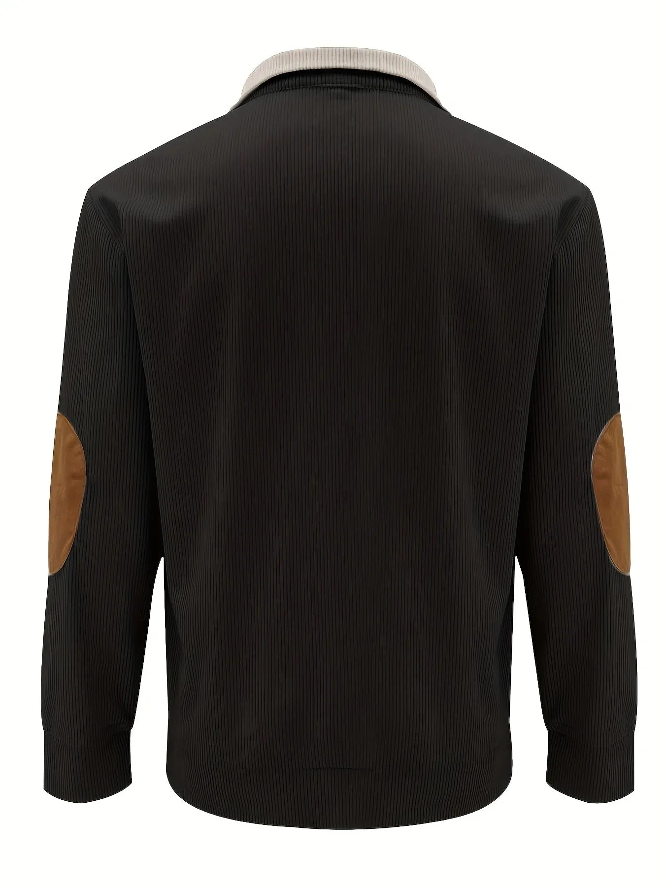 Men's Contrast Color Long Sleeve And Stand Collar Henley Shirt With Patchwork Pieces, Chic And Trendy Tops For Spring And Autumn Outdoors Leisurewear