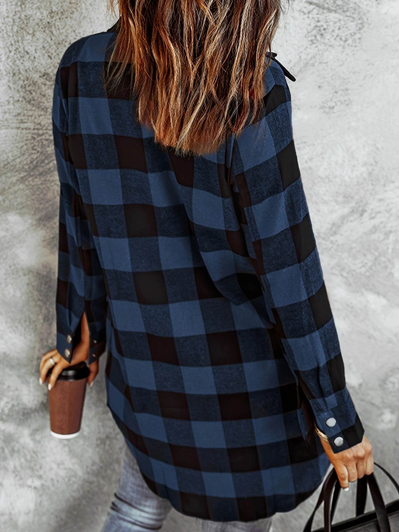 Relaxed Fit Plaid Shacket - Montero Milan