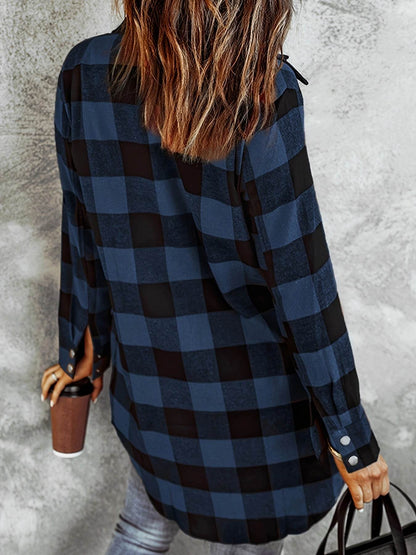 Relaxed Fit Plaid Shacket - Montero Milan
