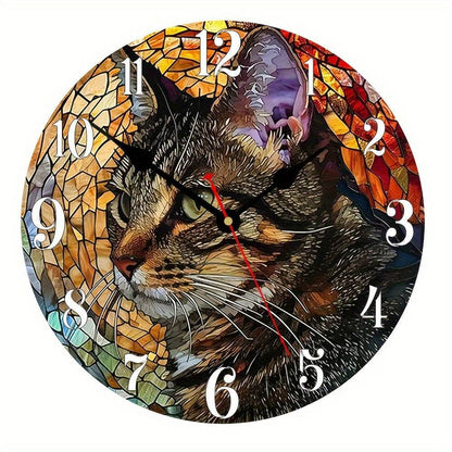 Cat Mosaic Wall Clock Perfect for Pet Lovers - Montero Milan