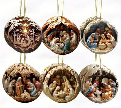 Classic Christmas Nativity Ornaments (1 / 6 / 12 PCs) - Montero Milan