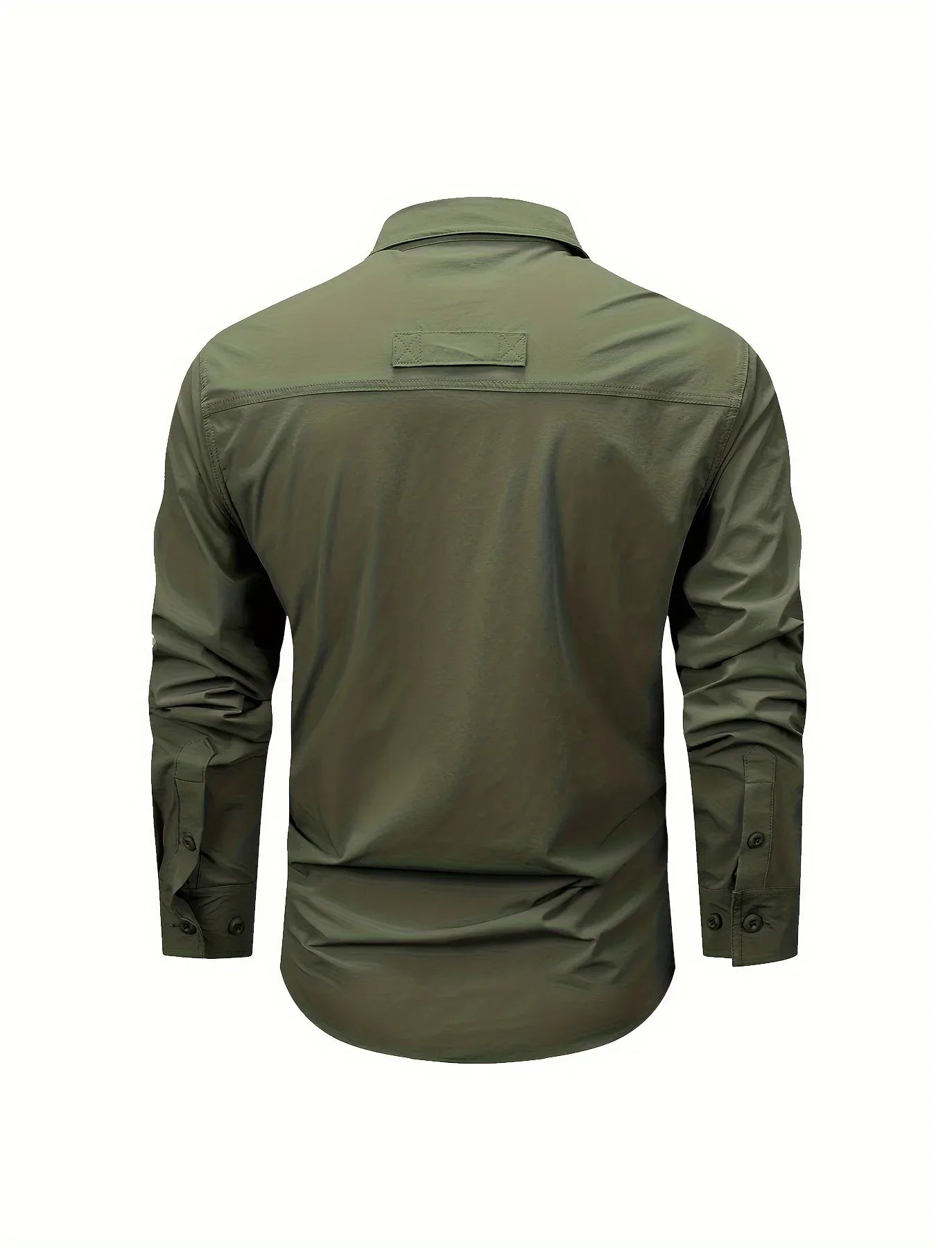 Spring And Autumn Casual Men's Long Sleeve Sunscreen Quick-drying Shirt With Multi-pockets For Outdoor Fishing