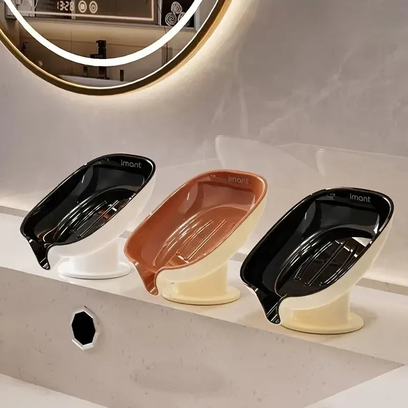 Montero Milan Drain soap dish, soap holder, bathroom drain soap rack, household suction cup soap box without drilling, scented soap holder, scented soap tray, bathroom soap container and storage
