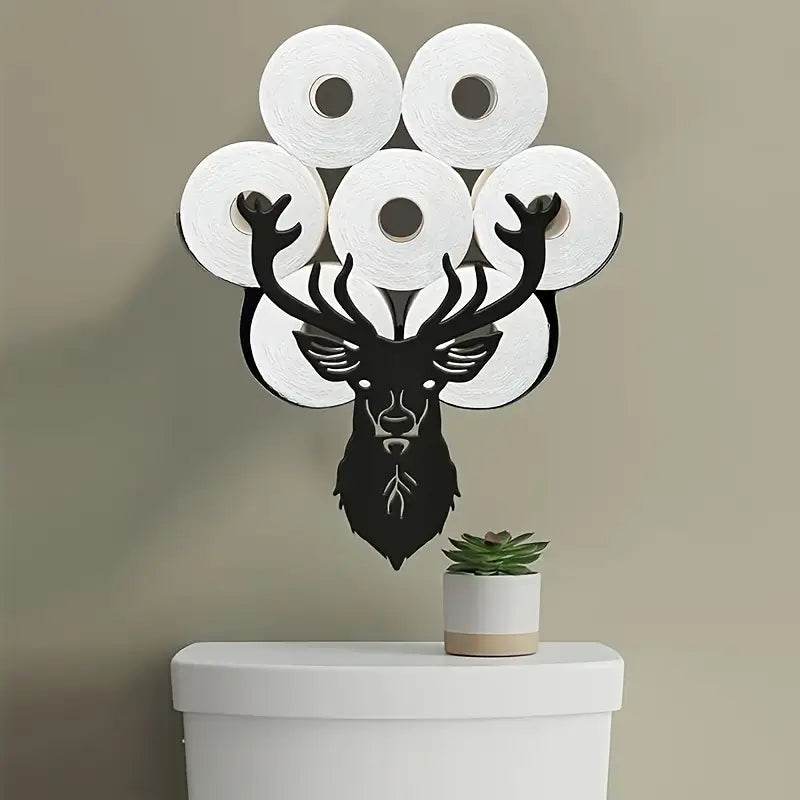 Deer Head Toilet Paper Holder Rack - Montero Milan