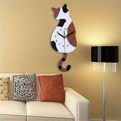 Charming Swinging Tail Kitten Clock for Any Room Decor - Montero Milan