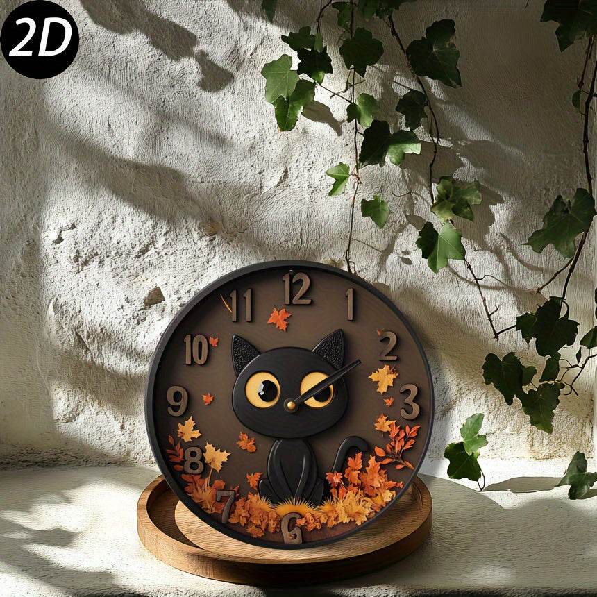 Autumn Kitty 2D Metal Wall Art Decor Sign - Montero Milan