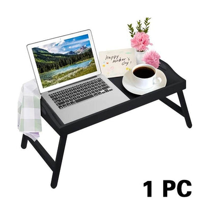 19.32 X 11.83 Inch Bed Tray Table With Handles Folding Legs, Breakfast Tray Bamboo Bed Tray For Sofa, Bed, Eating, Snacking And Working, 1/ 2 Packs - Montero Milan